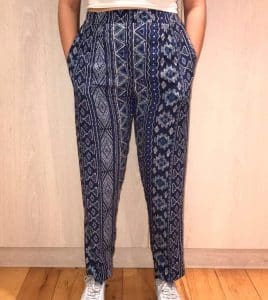 Aztec Straight Leg Cotton Trousers