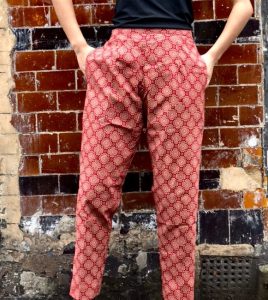 Red Straight Leg Trousers